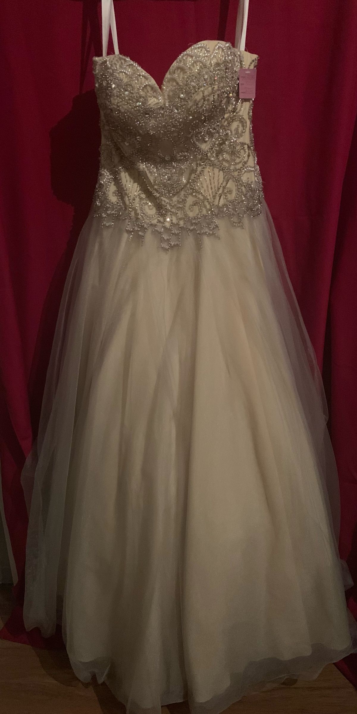 Terani Couture Size 0 Pageant Strapless Gold Ball Gown on Queenly