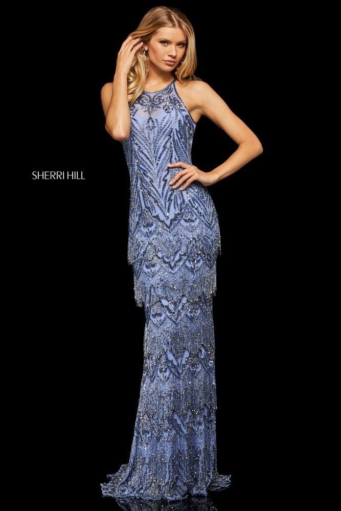 Sherri Hill Size 10 Blue Floor Length Maxi on Queenly
