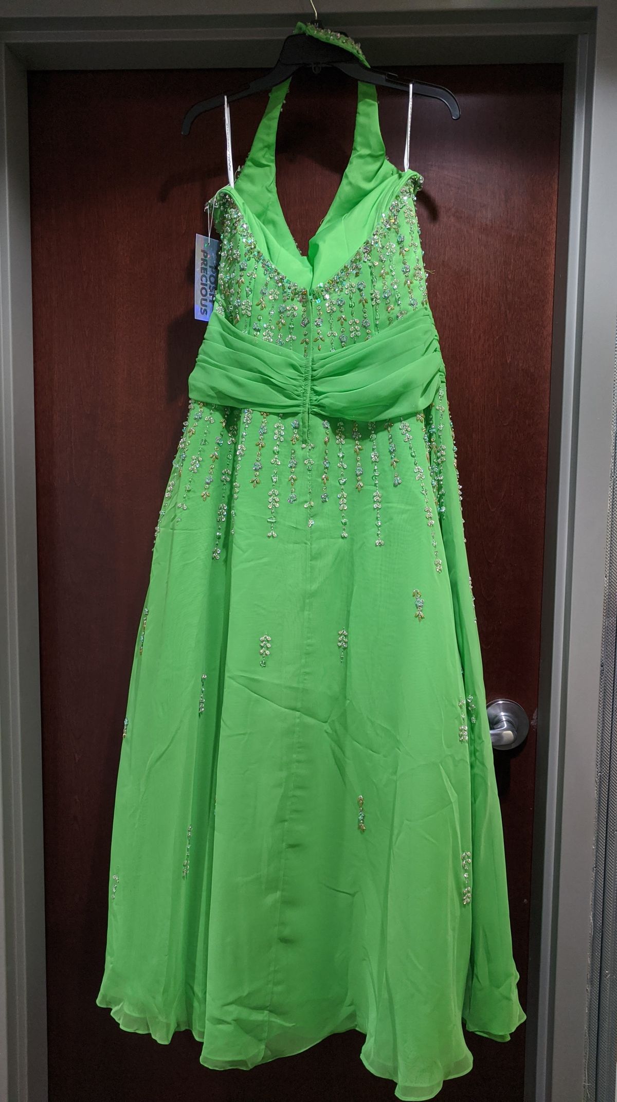 Style O20712 Posh by Precious Formals Size 10 Green A-line Dress on Queenly
