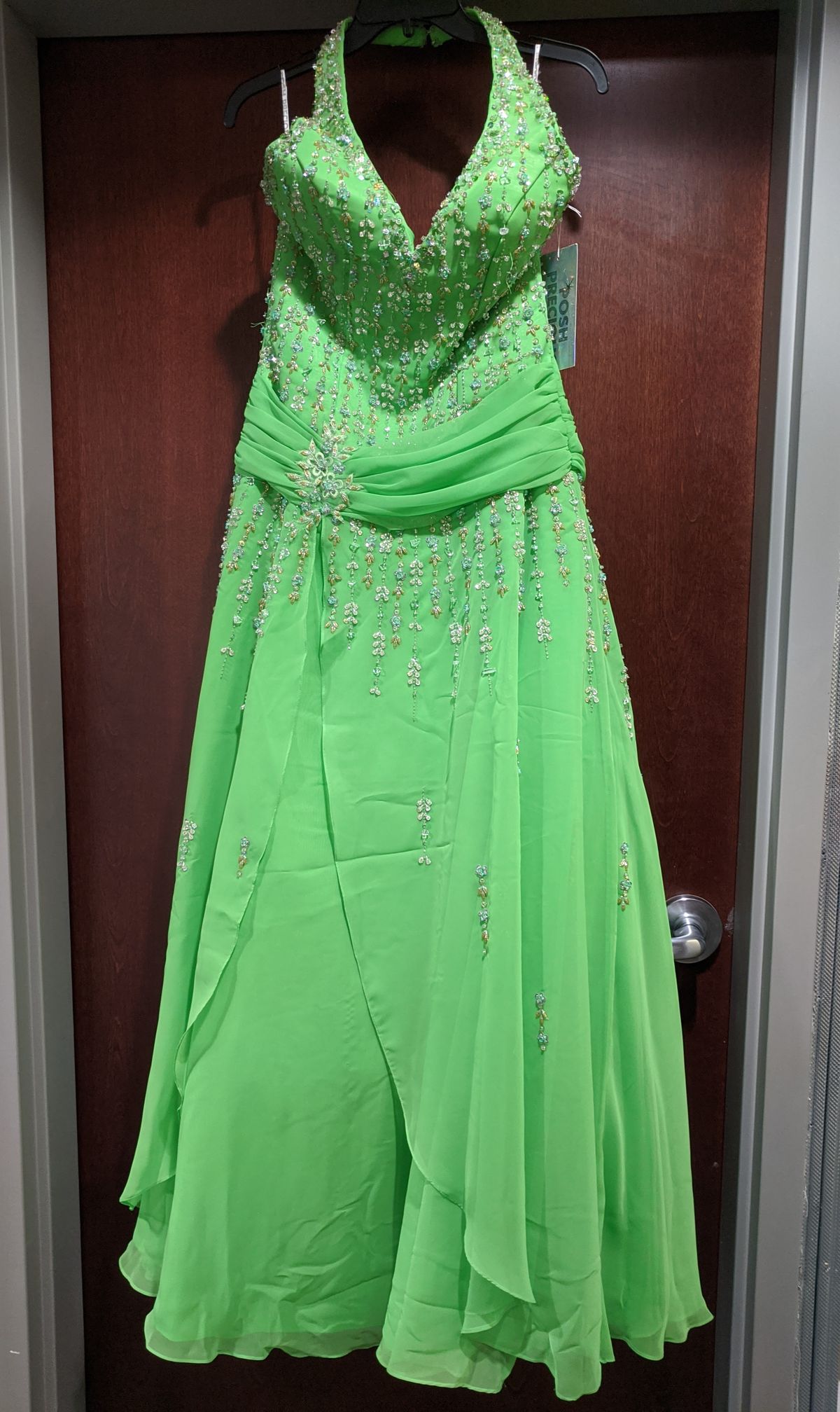 Style O20712 Posh by Precious Formals Size 10 Green A-line Dress on Queenly