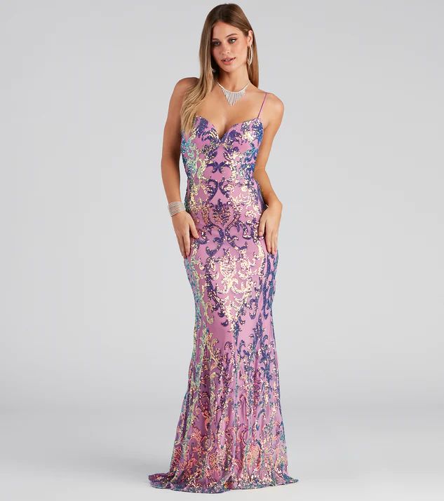 Size 8 Prom Sequined Pink Cocktail Dress on Queenly