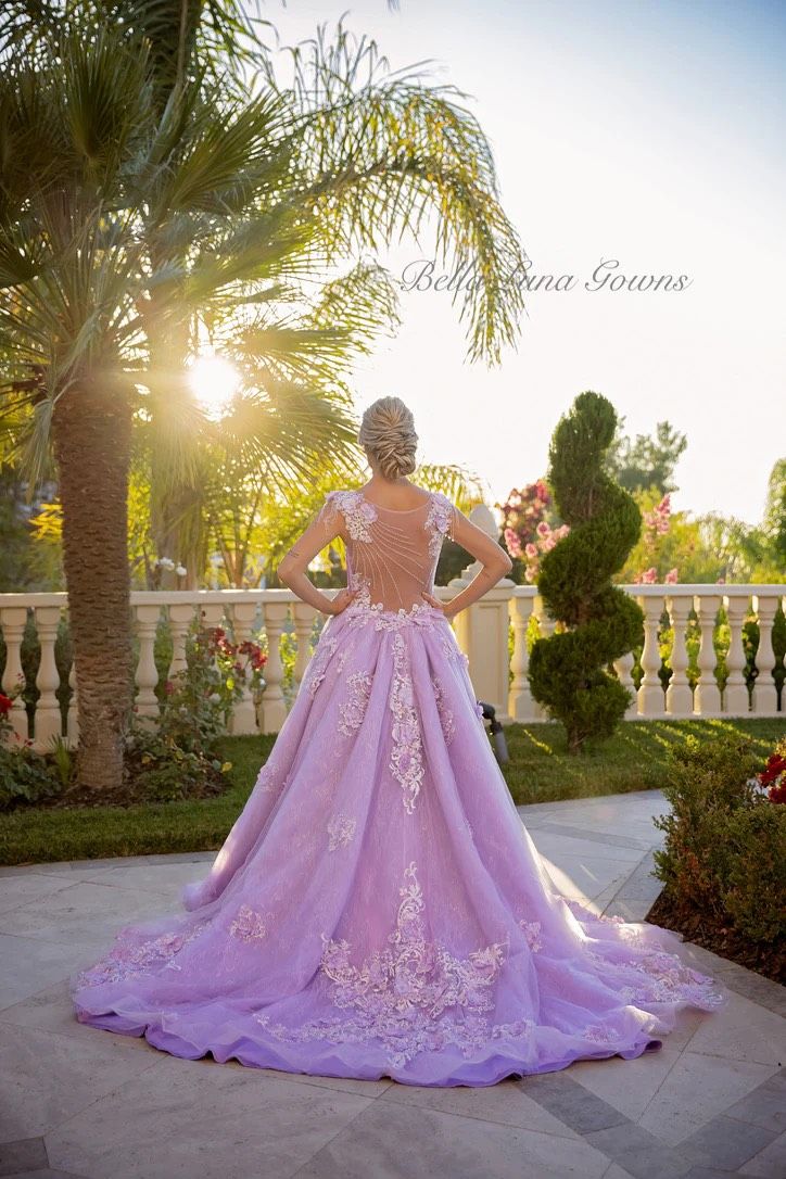 Bella Luna Gowns Size 6 Purple A-line Dress on Queenly