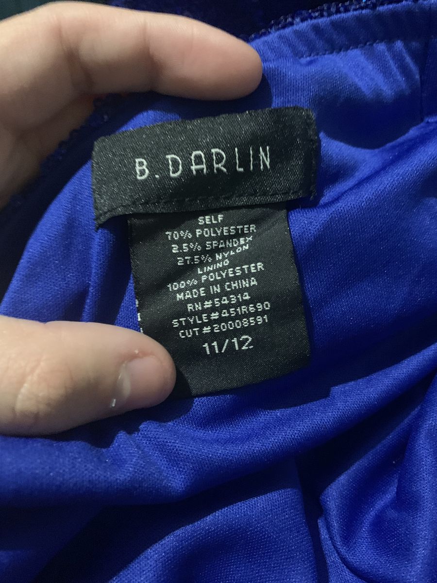 B. Darlin Size 12 Off The Shoulder Blue Cocktail Dress on Queenly
