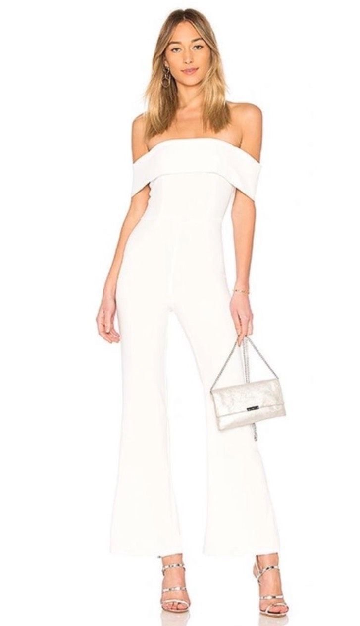 Revolve (By The Way) Size 2 Pageant White Formal Jumpsuit on Queenly