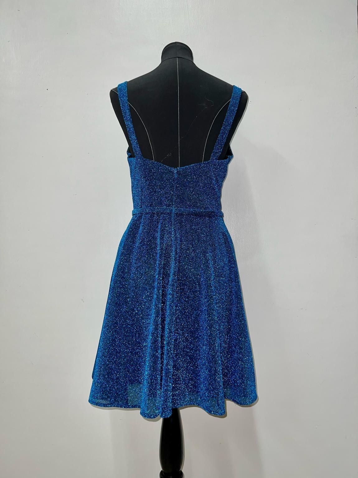 Lucci Lu Size 12 Fun Fashion Blue A-line Dress on Queenly