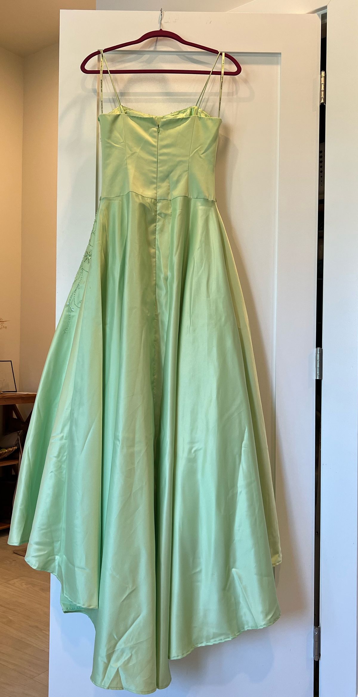 Girls Size 3 Pageant Light Green Dress With Train on Queenly
