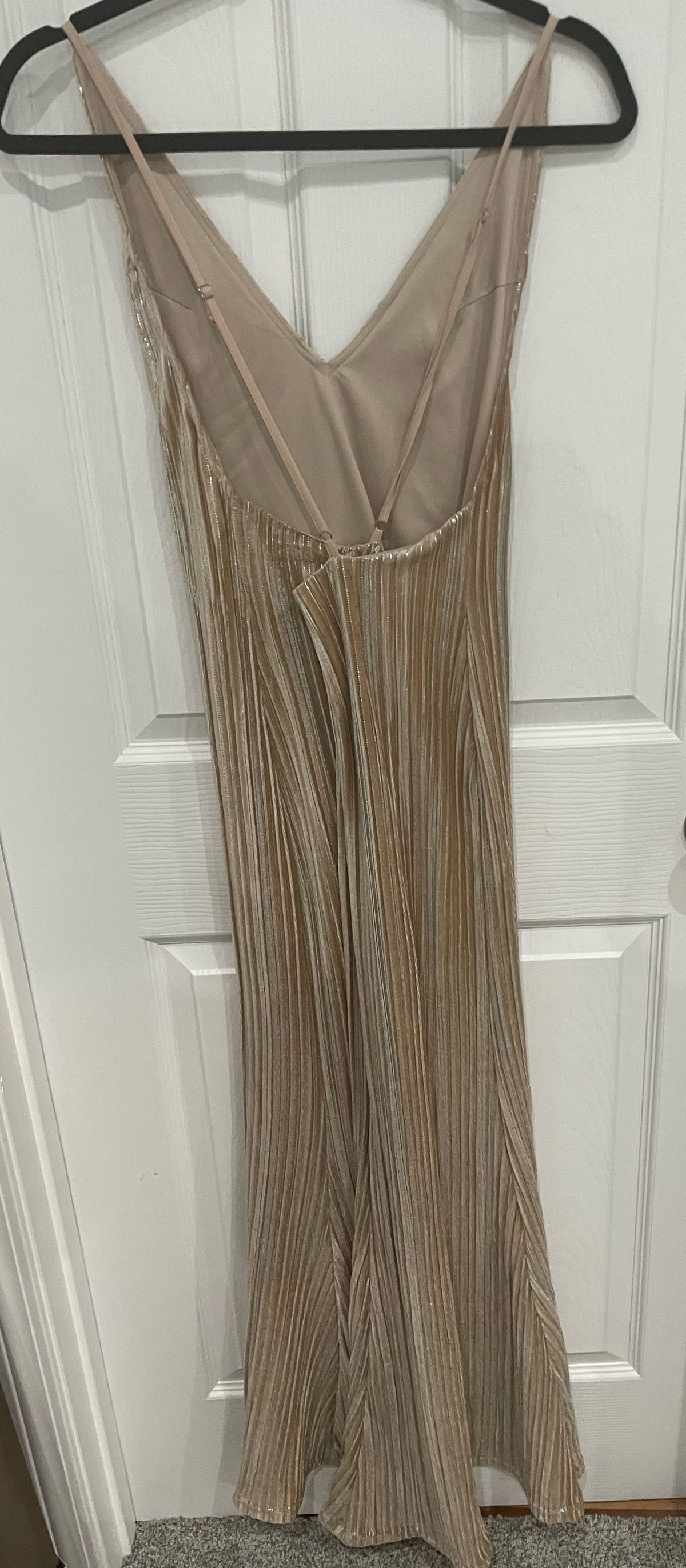 Size 8 Prom Nude Floor Length Maxi on Queenly