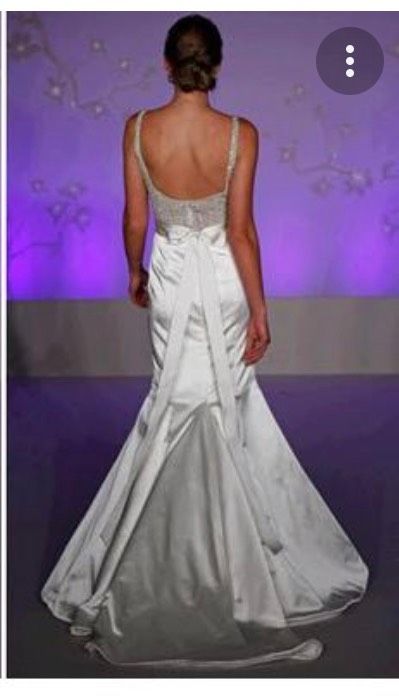 Lazaro Plus Size 18 Wedding Sequined White Mermaid Dress on Queenly