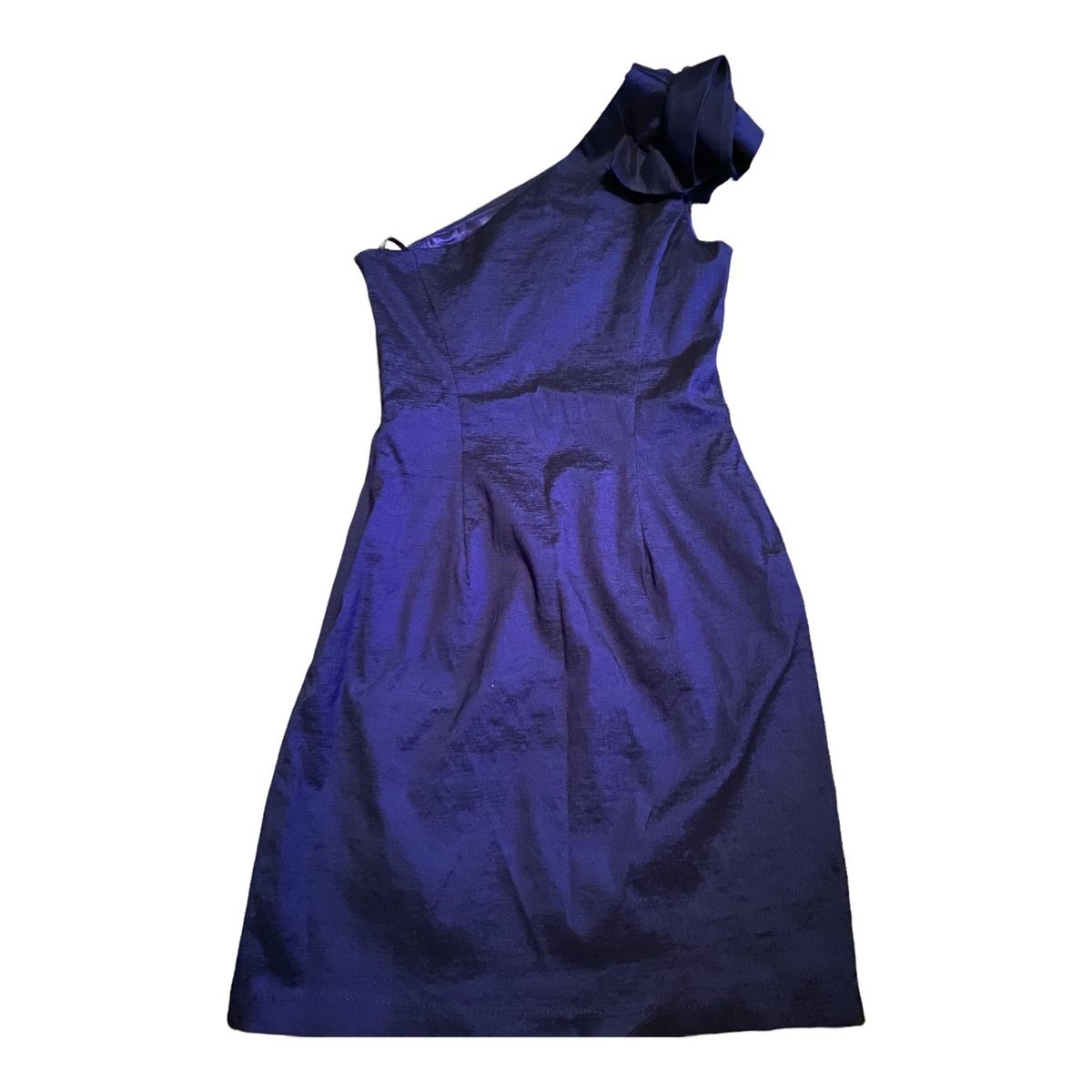 Jessica McClintock Size 10 Prom One Shoulder Purple Cocktail Dress on Queenly