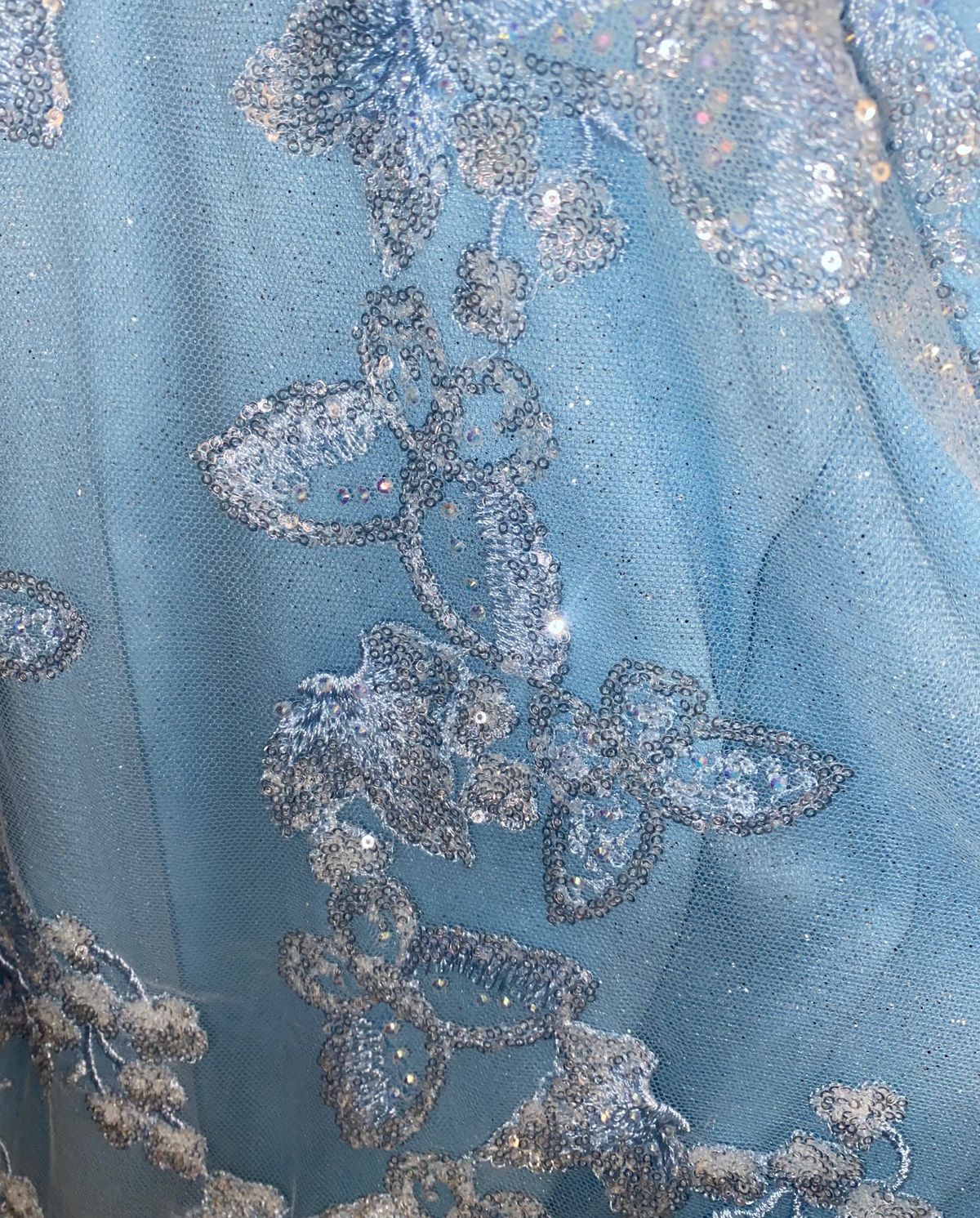 Sherri Hill Size 6 Prom Lace Light Blue Mermaid Dress on Queenly