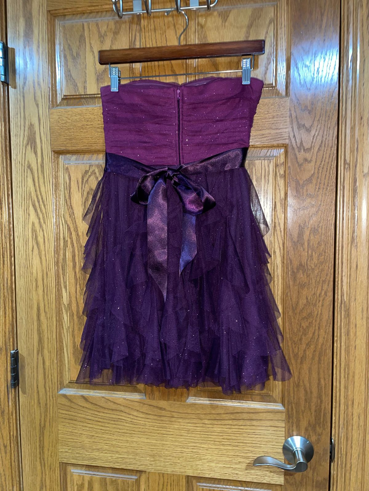 Tweeze me Size 0 Homecoming Strapless Purple Cocktail Dress on Queenly