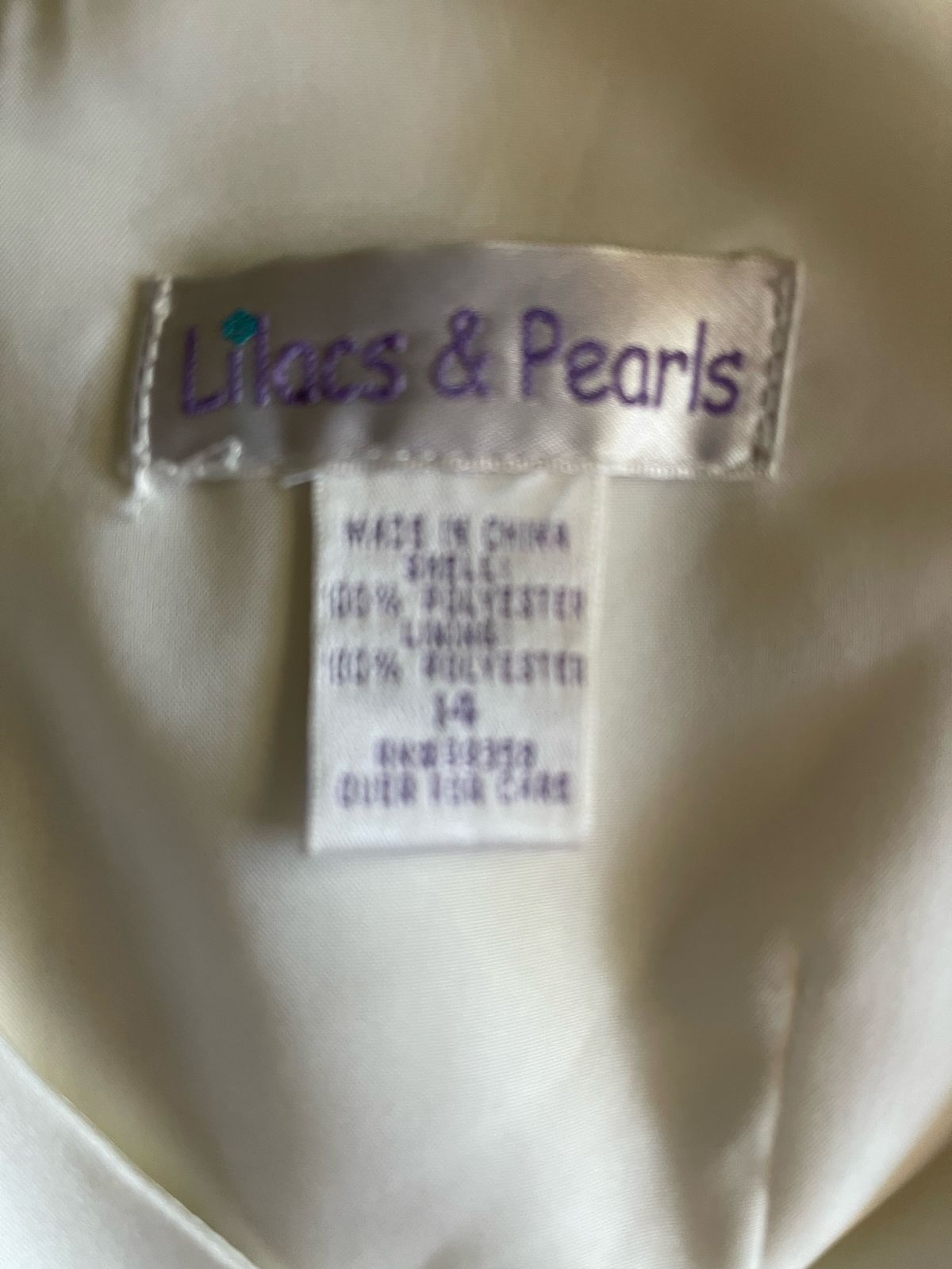 Lilacs & Pearls Girls Size 14 Nude Dress With Train on Queenly