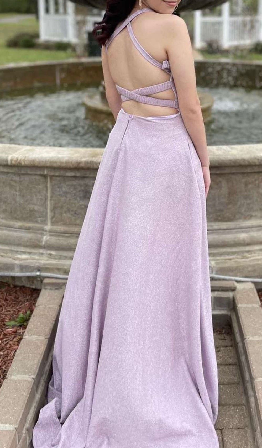Girls Size 3 Purple Side Slit Dress on Queenly