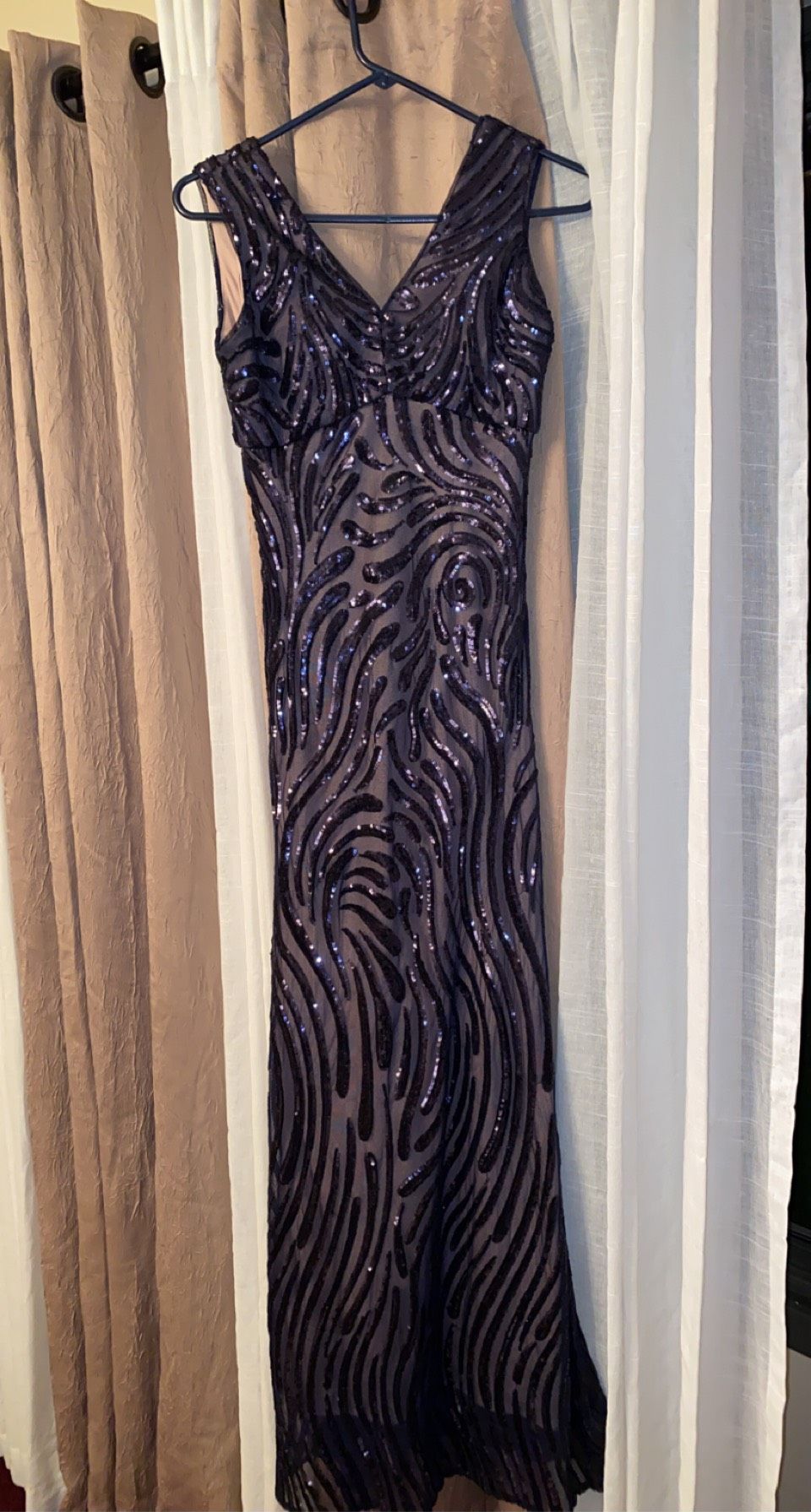 Size 4 Navy Blue Mermaid Dress on Queenly