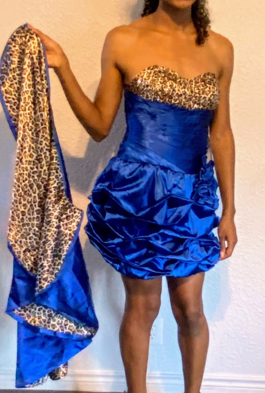 F-I-E-S-T-A Size 6 Homecoming Strapless Royal Blue Cocktail Dress on Queenly