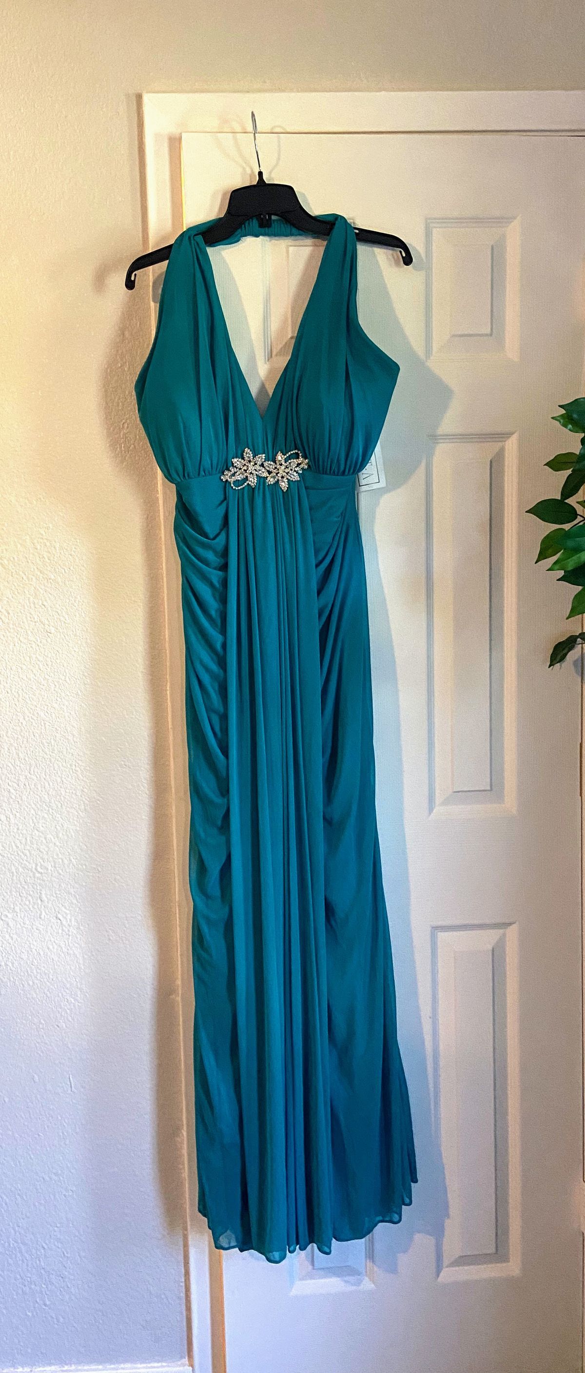 F-I-E-S-T-A Plus Size 16 Green Floor Length Maxi on Queenly