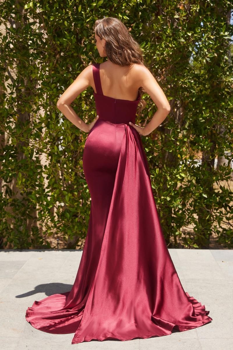 Style PS22276 Portia and Scarlett Size 2 Pageant Red Side Slit Dress on Queenly