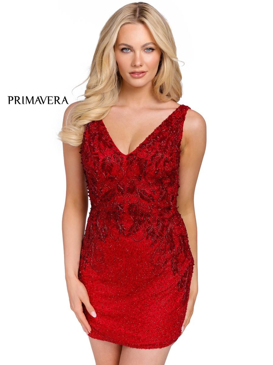 Style 3826 Primavera Size 4 Red Cocktail Dress on Queenly