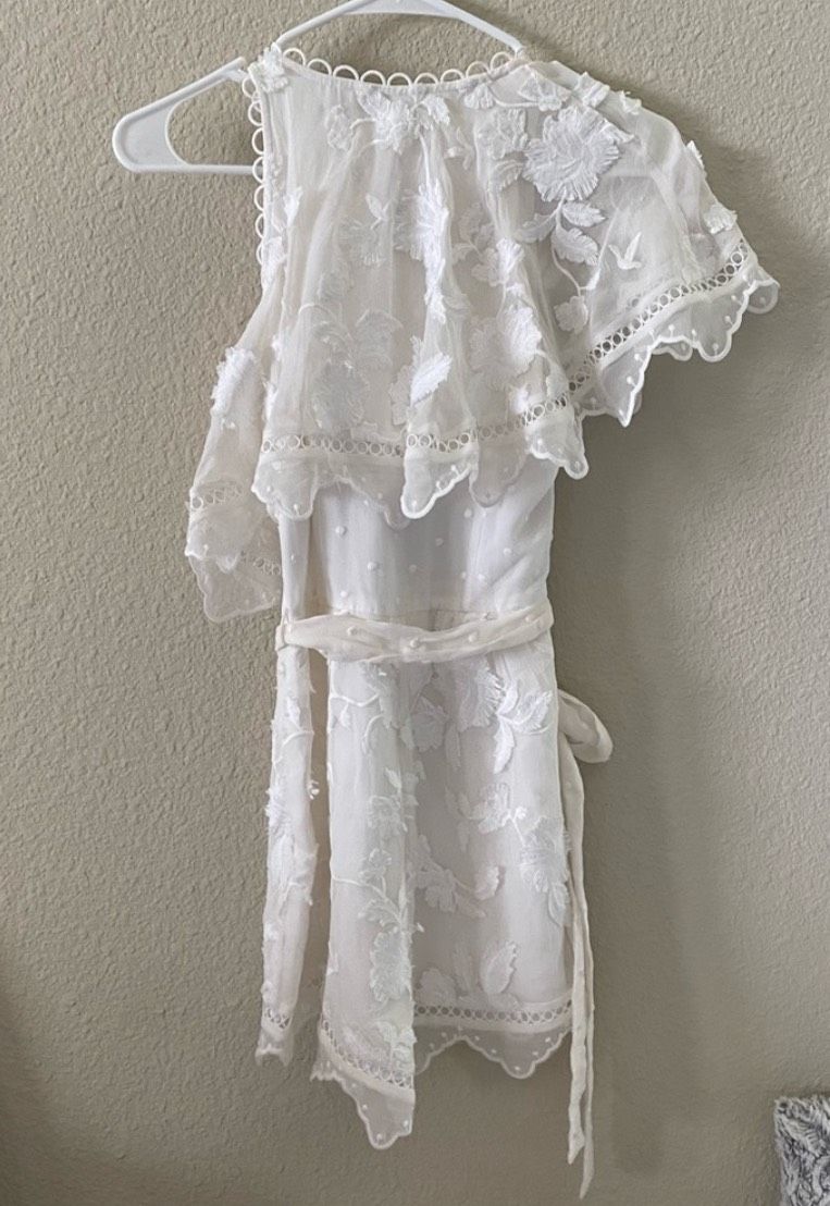 Zimmermann Size 4 White Cocktail Dress on Queenly