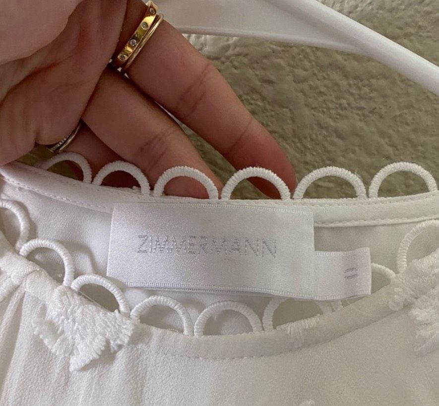 Zimmermann Size 4 White Cocktail Dress on Queenly