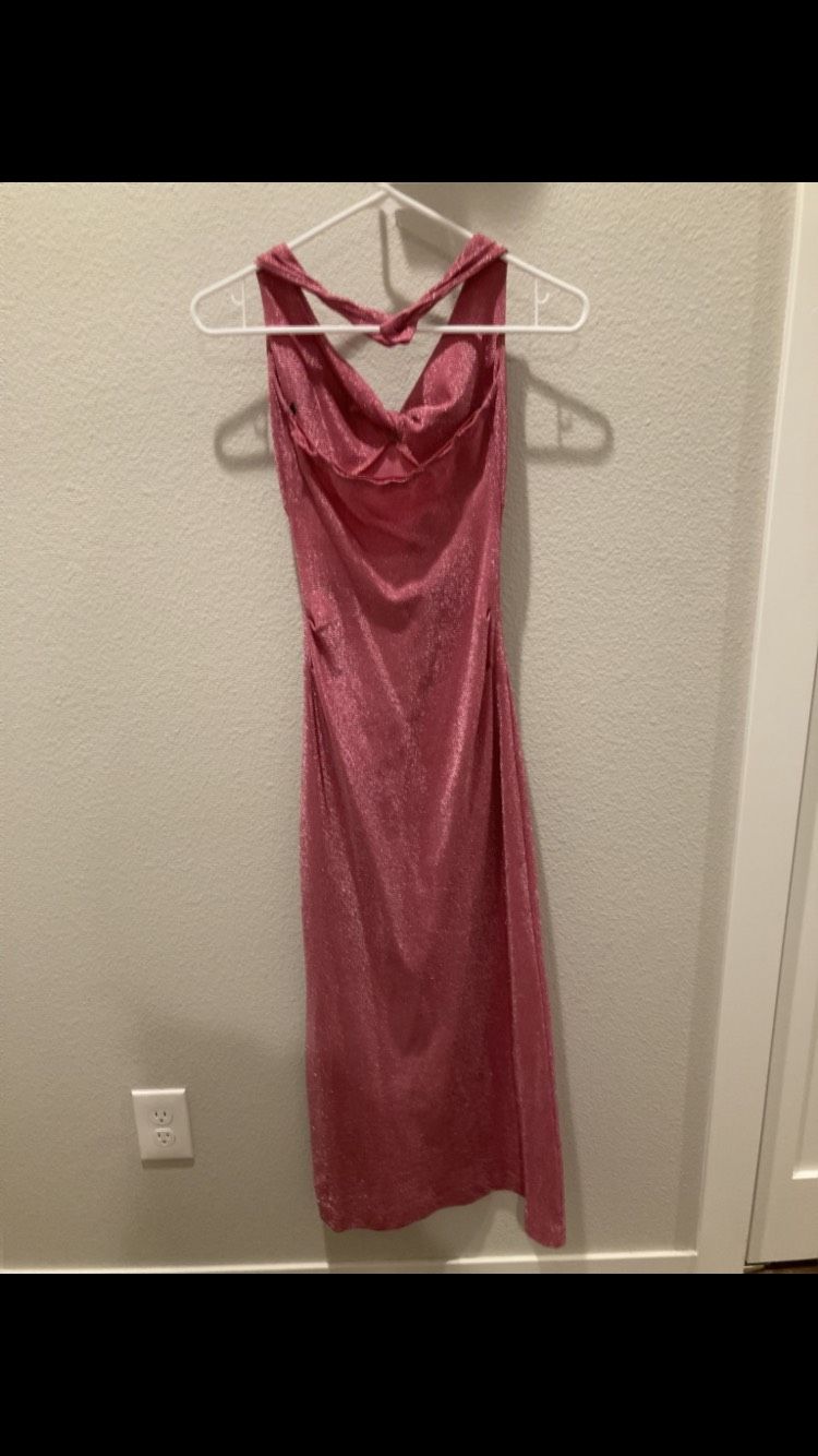Size 6 Prom Hot Pink Floor Length Maxi on Queenly