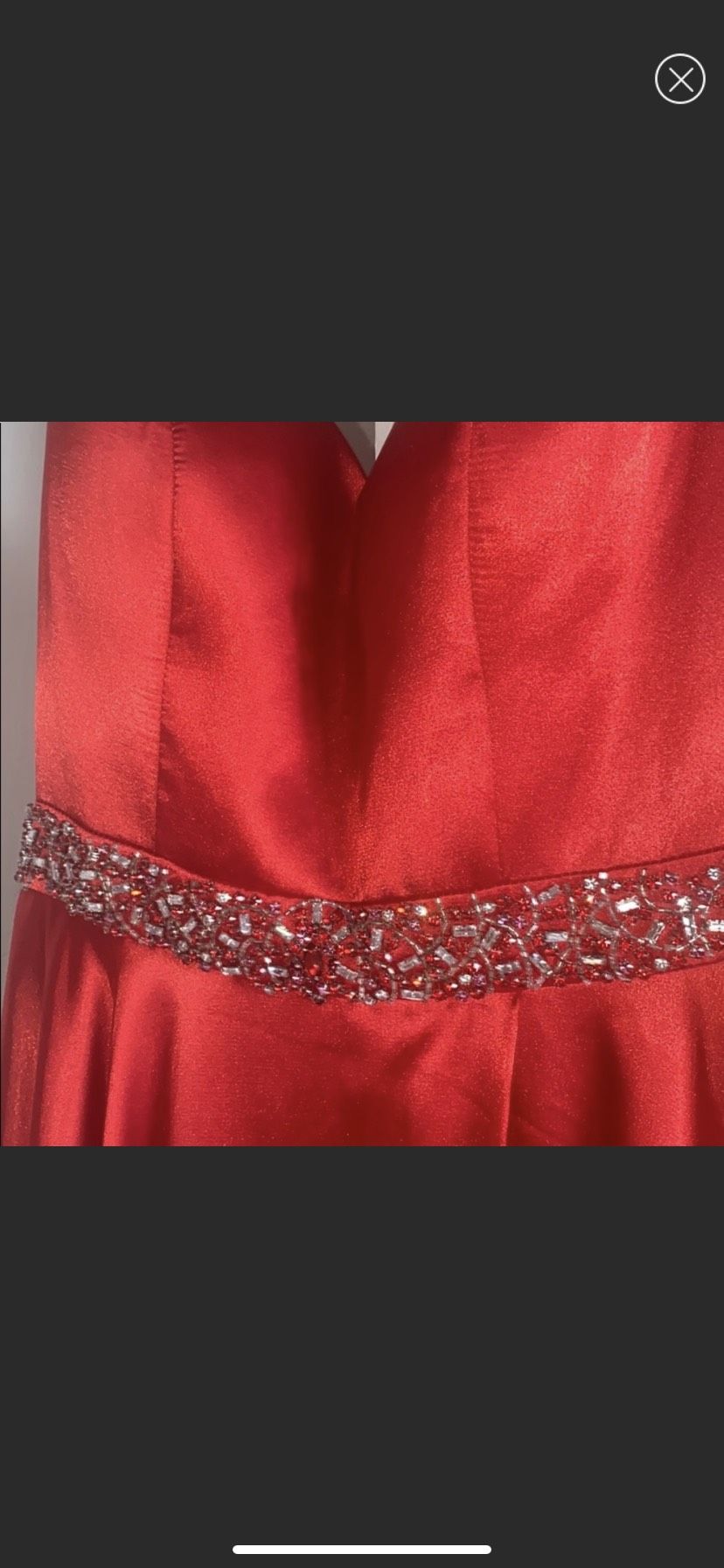 Sherri Hill Size 0 Off The Shoulder Sequined Red Side Slit Dress on Queenly