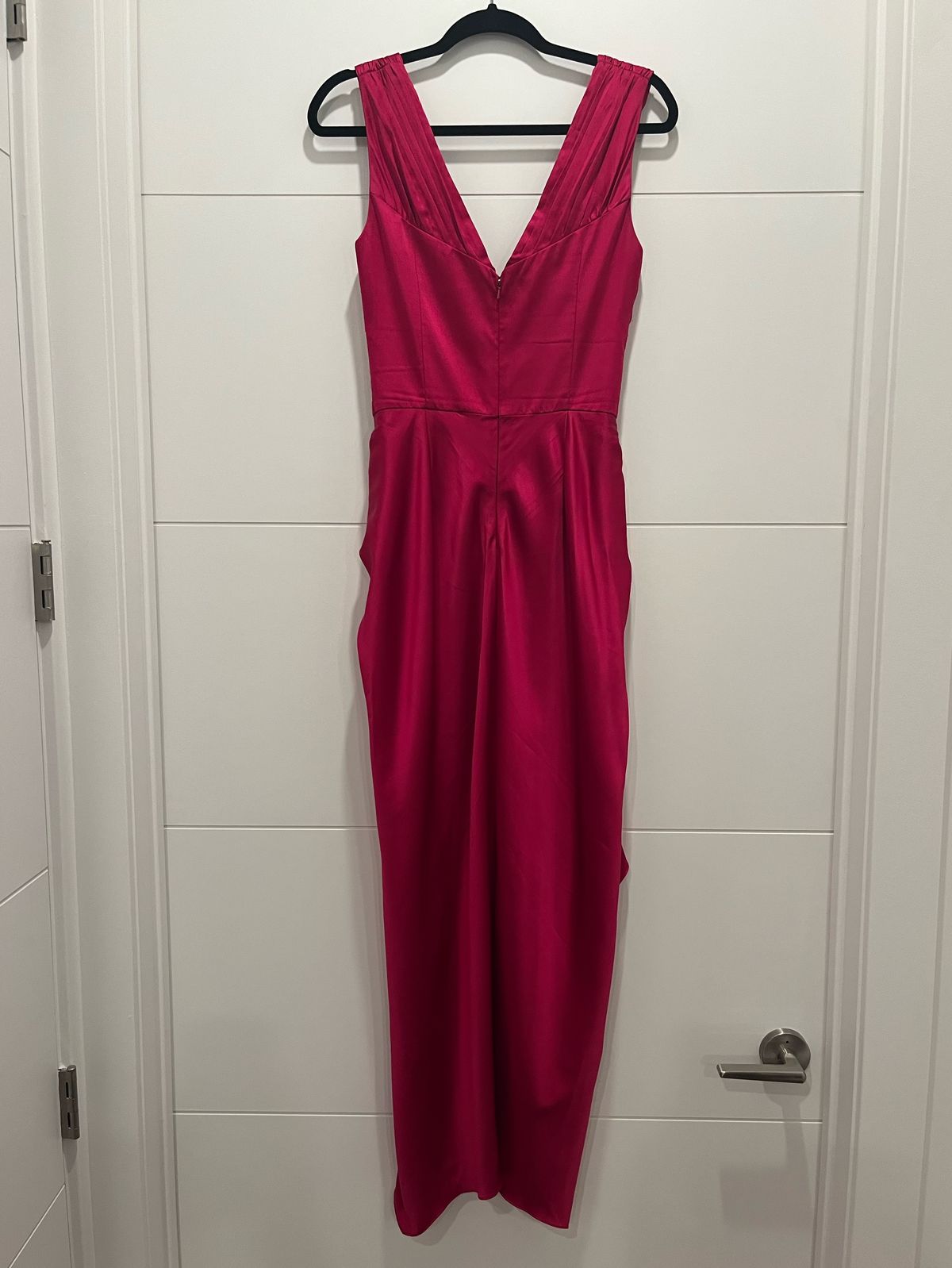 Flor et Al Size 2 Prom Satin Hot Pink Cocktail Dress on Queenly