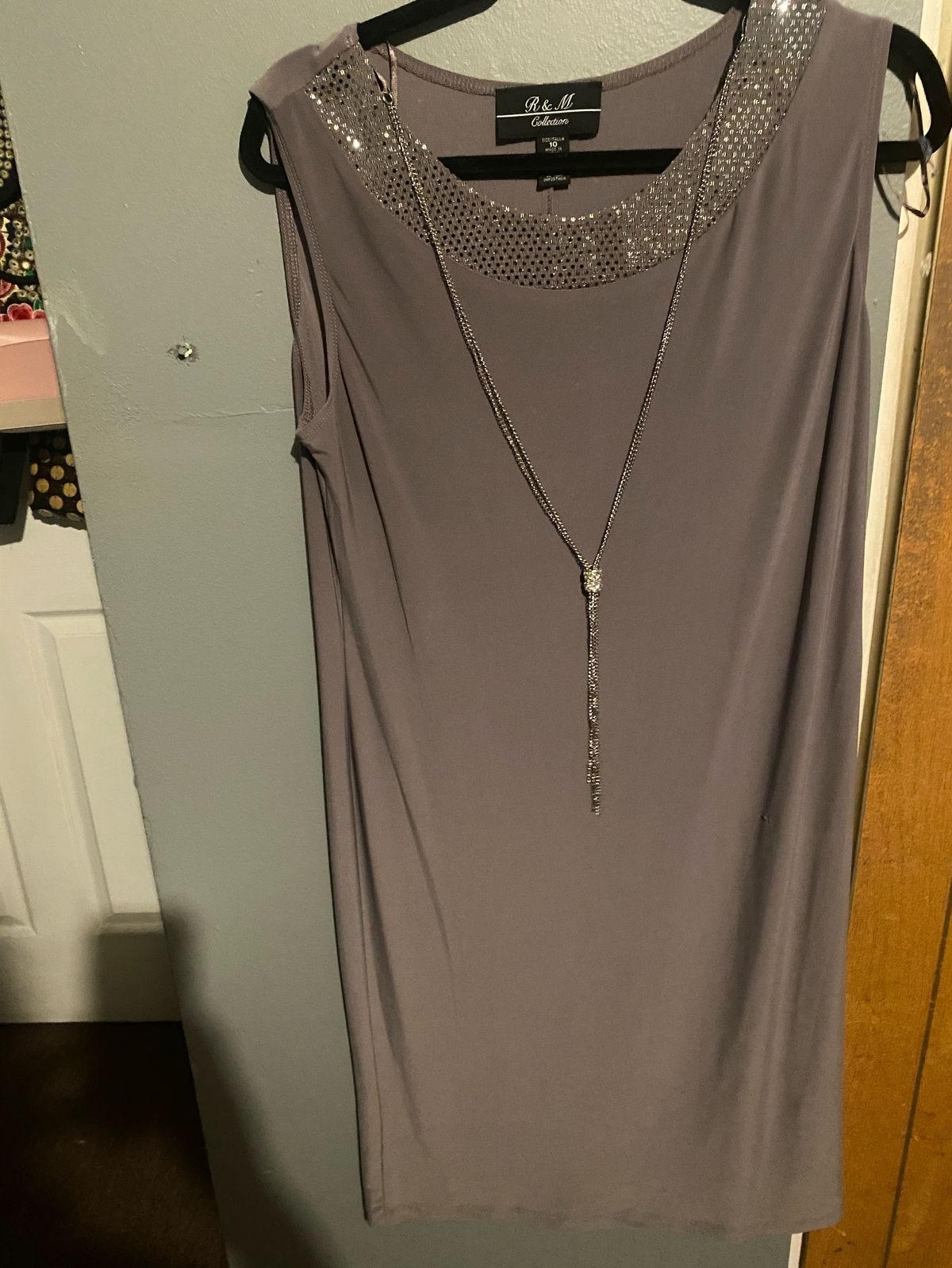 Size 10 Silver Floor Length Maxi on Queenly