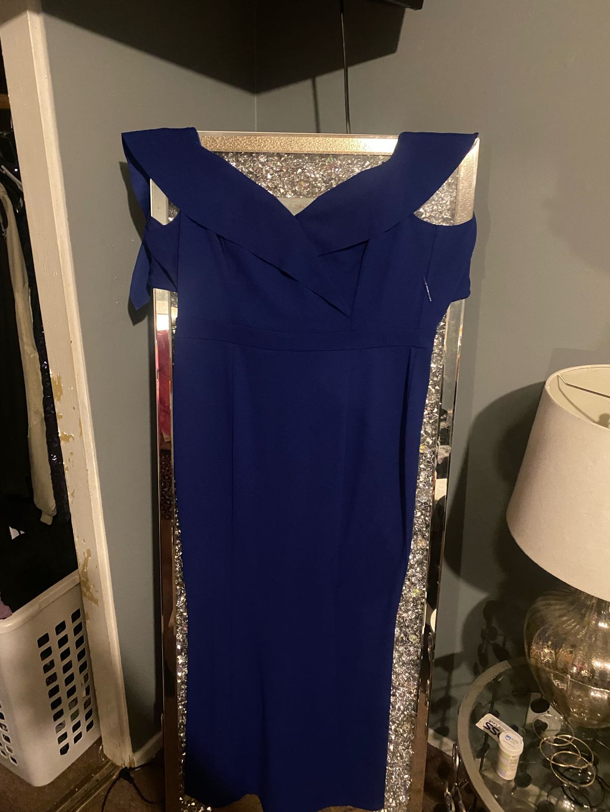Size 14 Blue Floor Length Maxi on Queenly