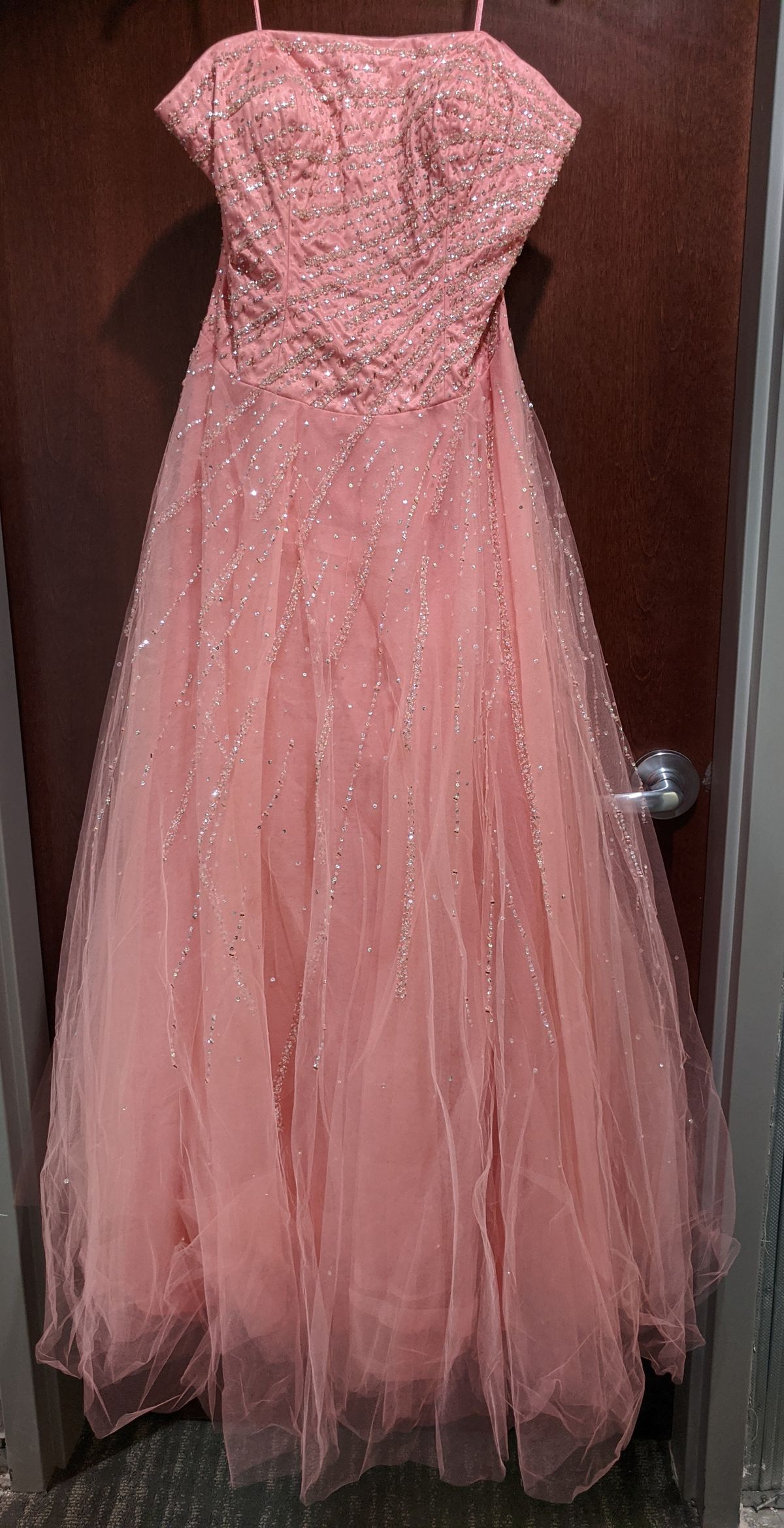 Style 6316 MoriLee Plus Size 16 Prom Coral A-line Dress on Queenly