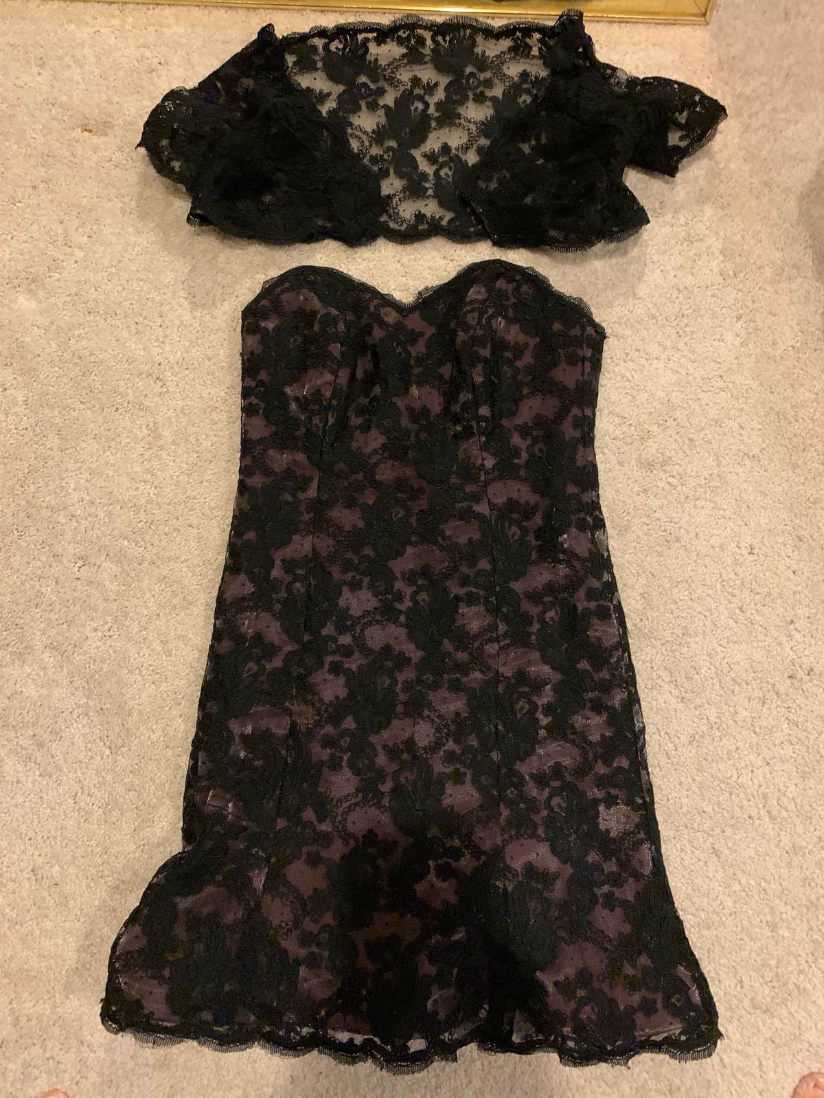 Gail Garrison Size 4 Lace Black Cocktail Dress on Queenly
