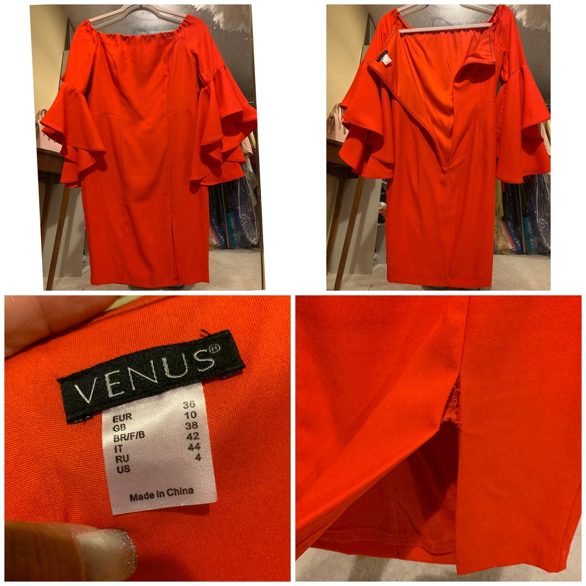 Venus Size 4 Orange Cocktail Dress on Queenly