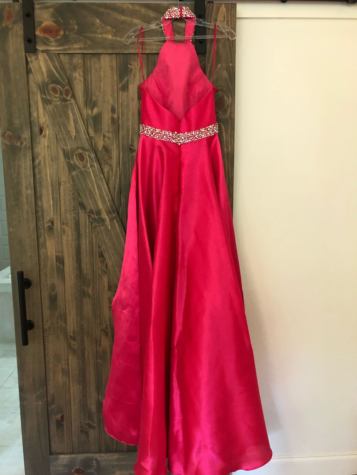 Ashley Lauren Size 6 Prom Sequined Hot Pink Floor Length Maxi on Queenly