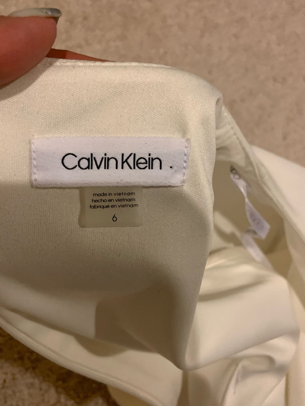 Calvin Klein Size 6 Pageant Lace White Cocktail Dress on Queenly