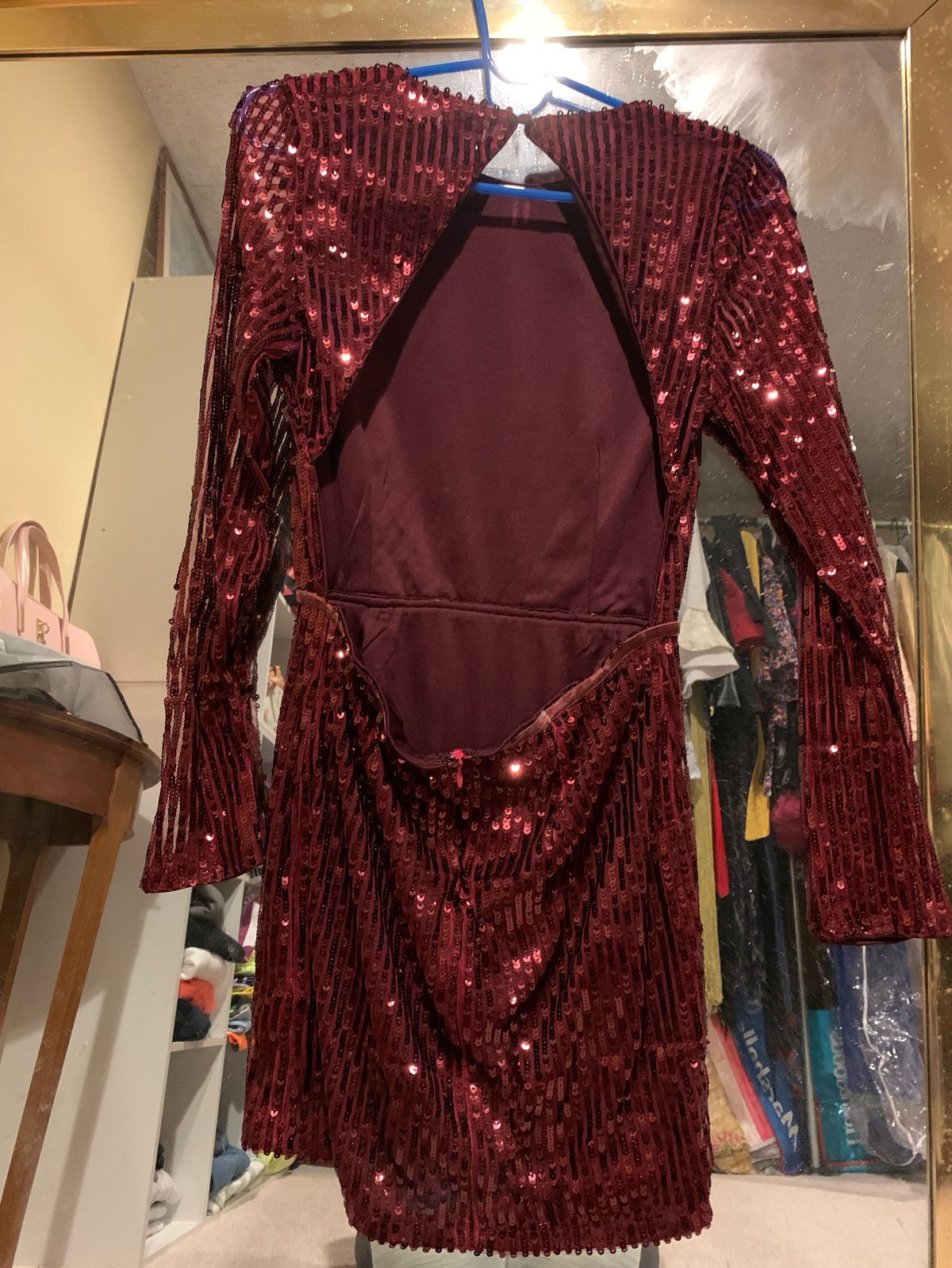 TOBI Size 8 Velvet Red Cocktail Dress on Queenly
