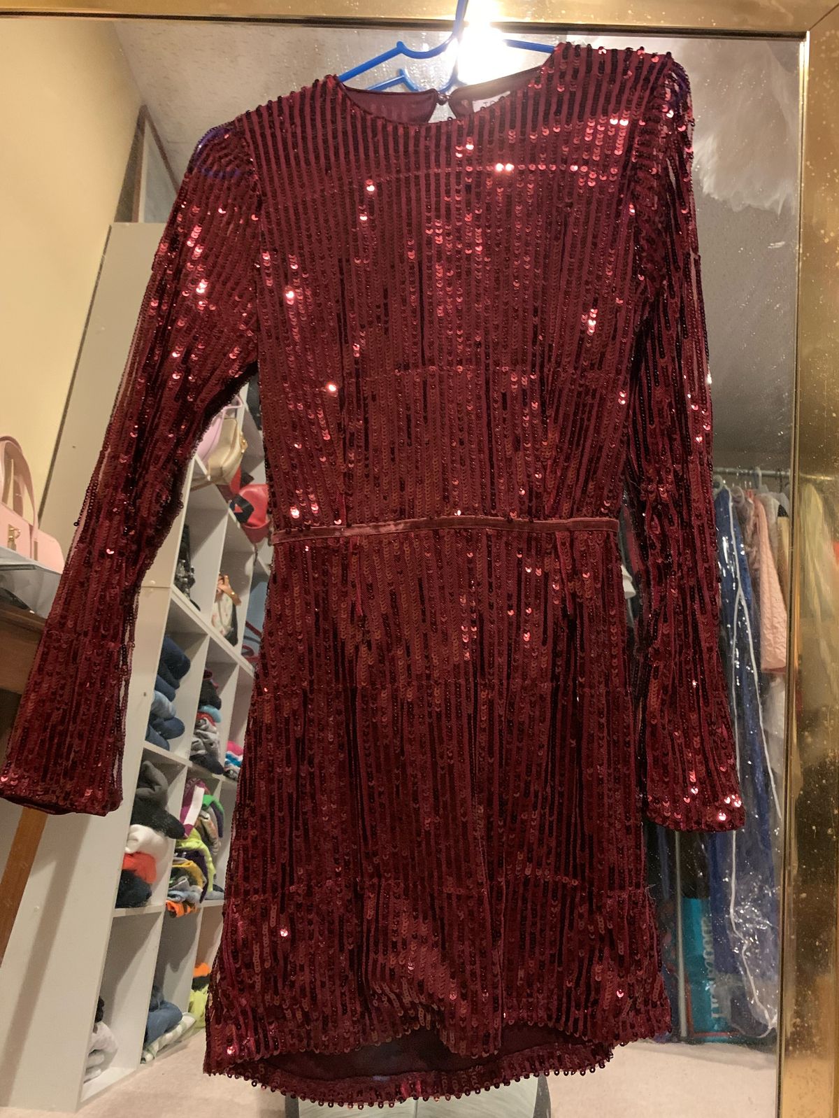 TOBI Size 8 Velvet Red Cocktail Dress on Queenly