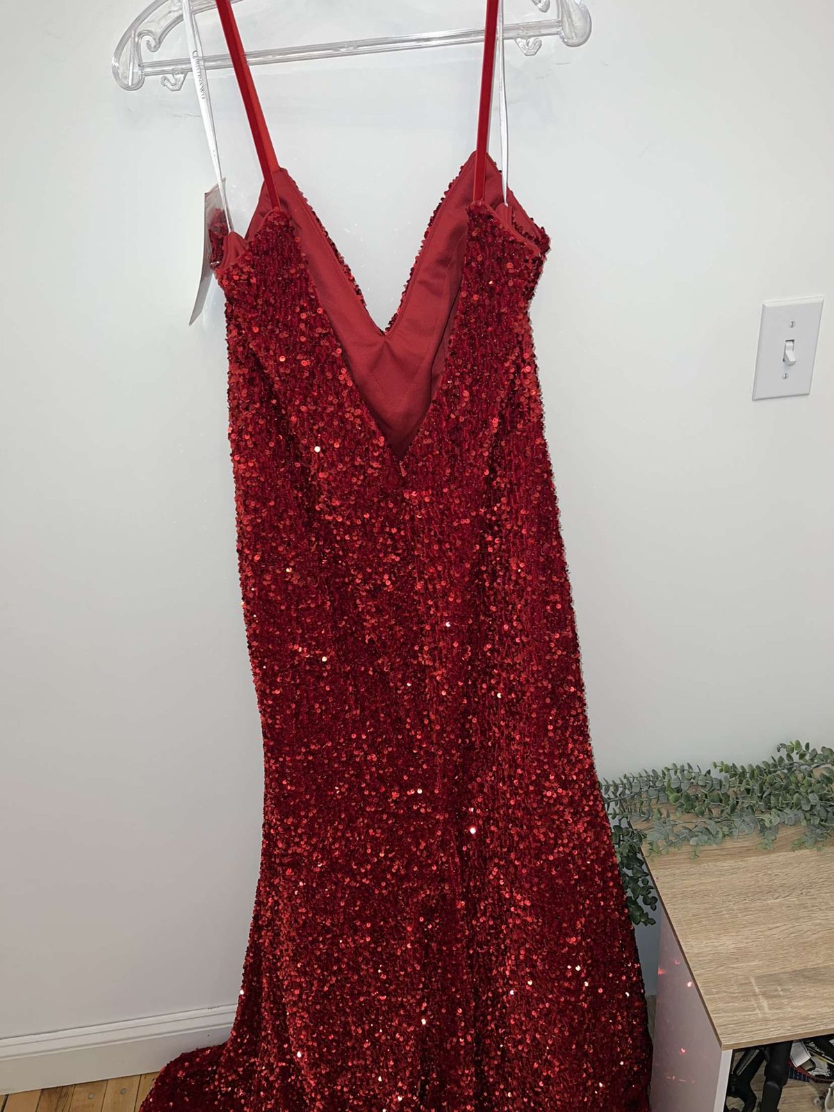 Plus Size 18 Red Mermaid Dress on Queenly