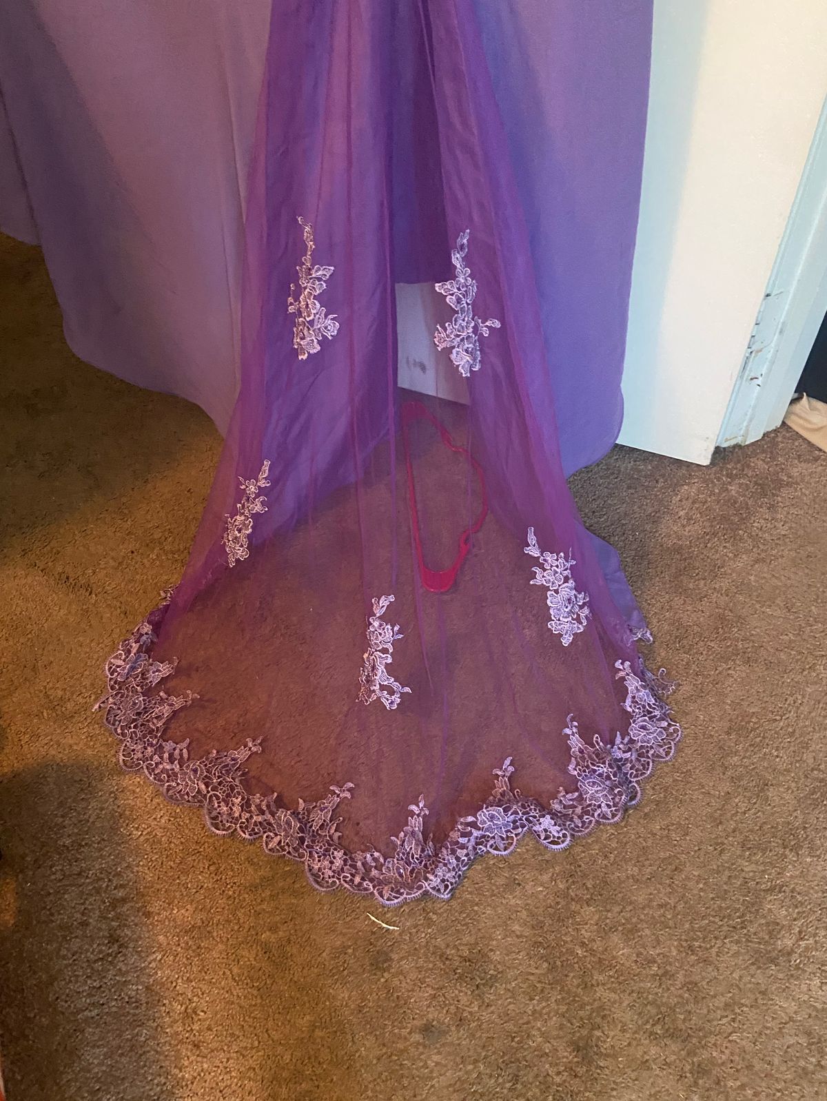 Plus Size 20 Prom Purple Mermaid Dress on Queenly