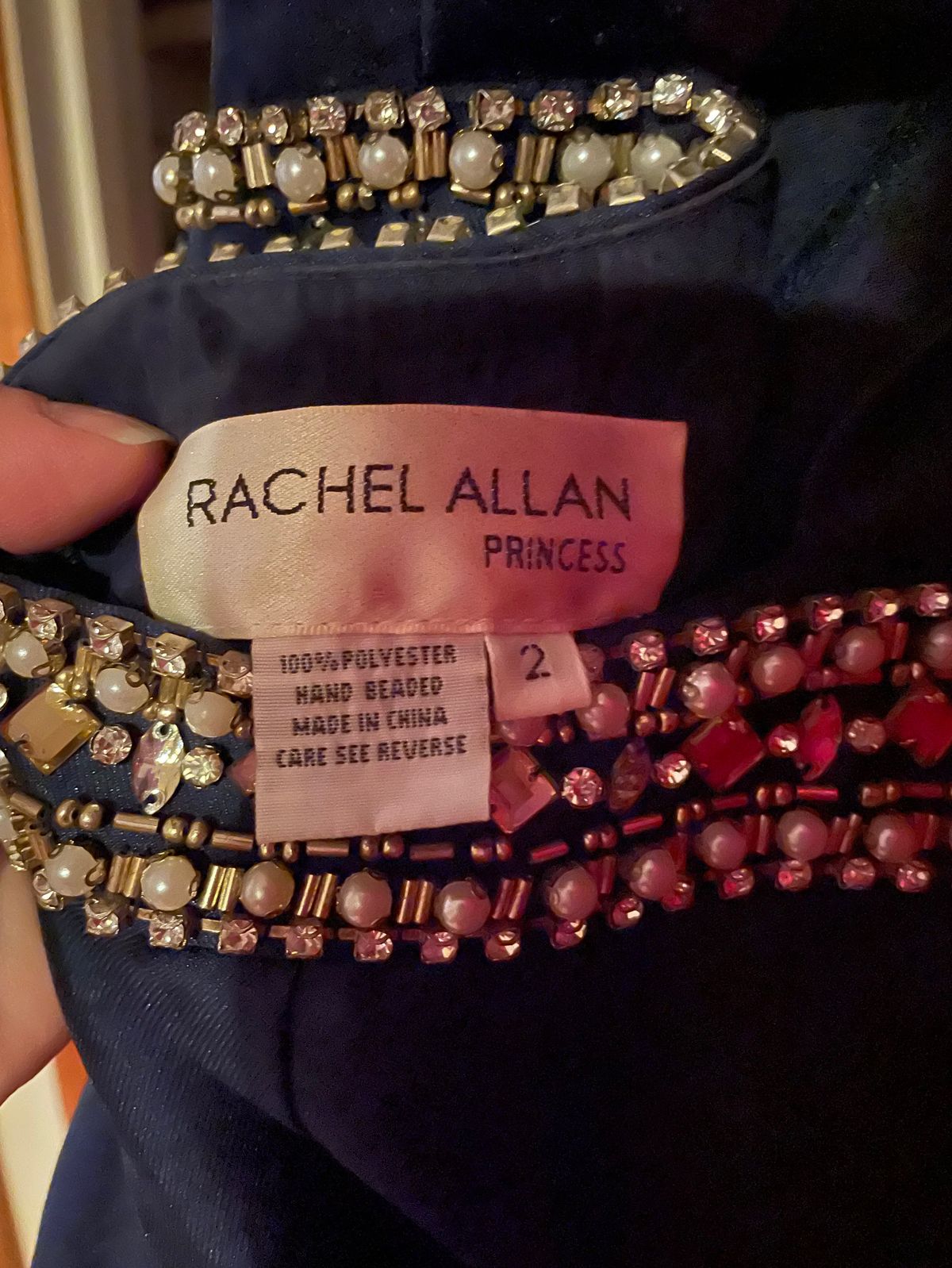 Rachel Allan Size 2 Prom Navy Blue A-line Dress on Queenly
