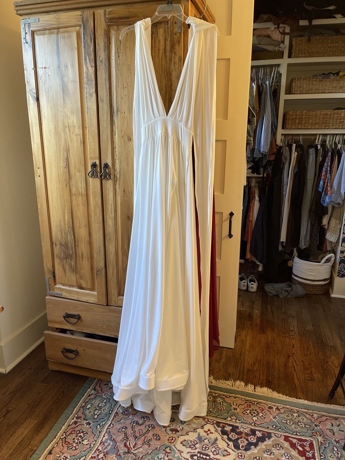 Jessica Angel Size 4 Wedding White Side Slit Dress on Queenly