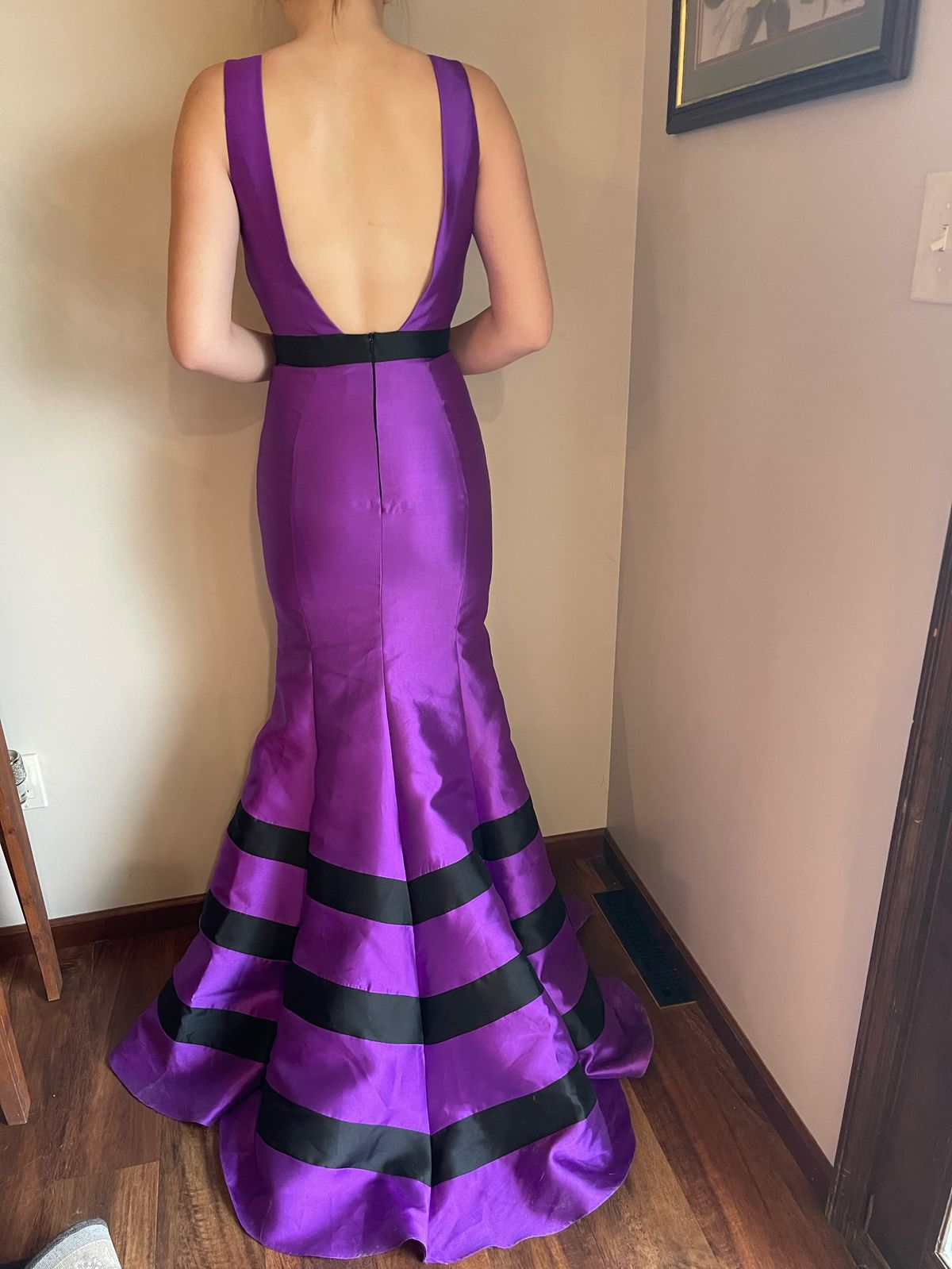 Mac Duggal Size 4 Purple Mermaid Dress on Queenly