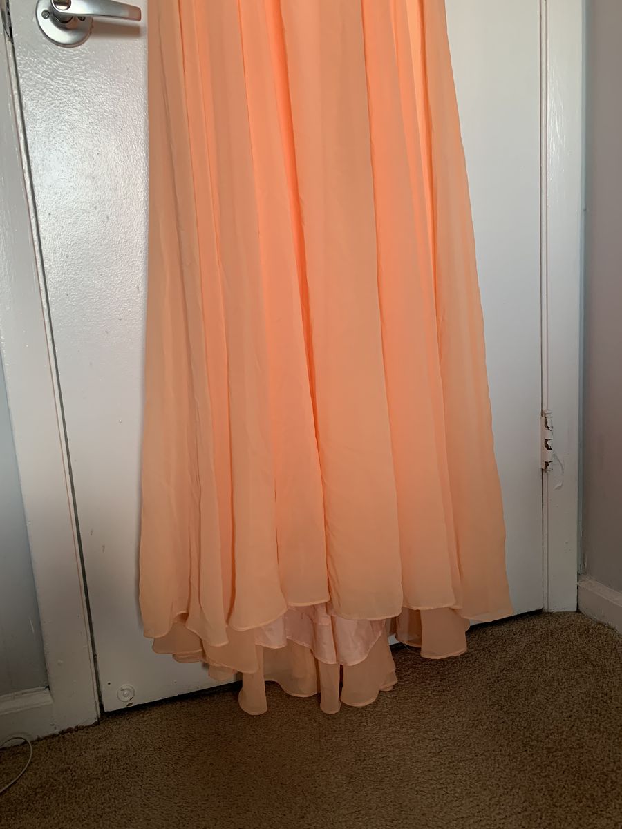 Camille La Vie Size 6 Strapless Orange Ball Gown on Queenly