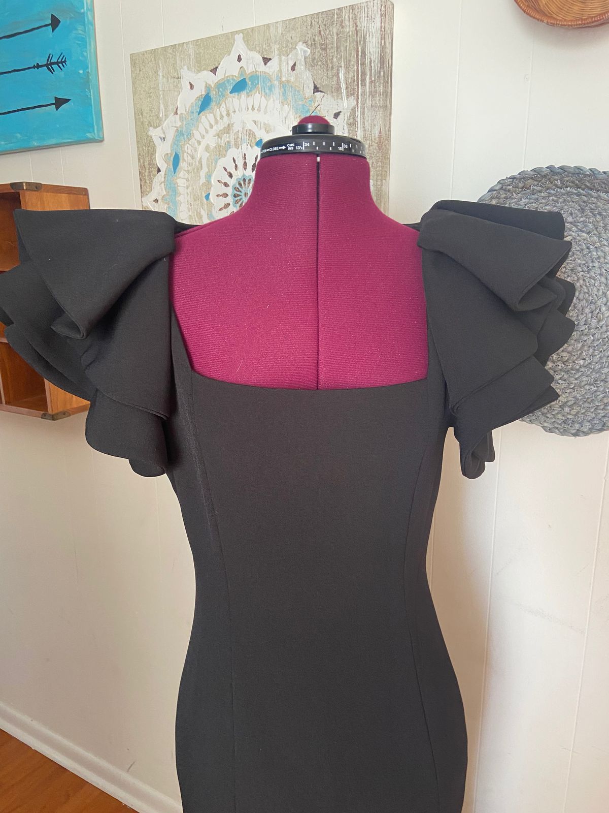 Style EG2343 Badgley Mischka Size 8 Black Mermaid Dress on Queenly