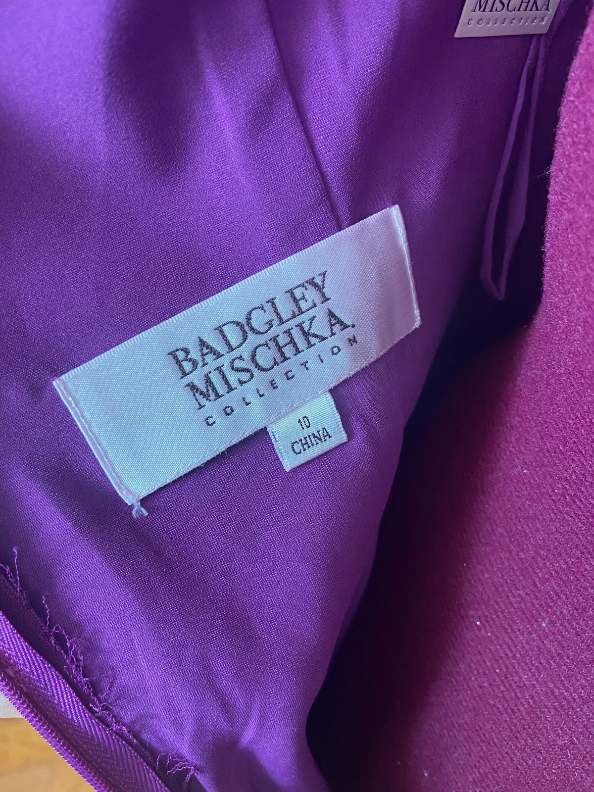 Style EG1454 Badgley Mischka Size 10 Purple Floor Length Maxi on Queenly