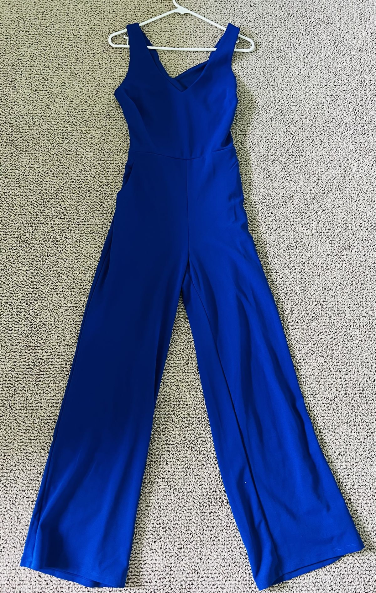 Size 6 Royal Blue Formal Jumpsuit on Queenly