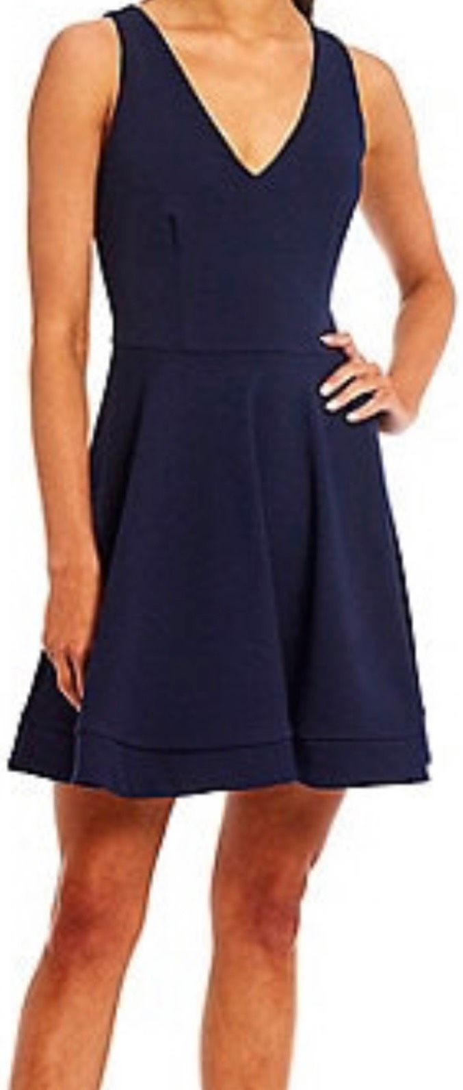 Size 6 Navy Blue A-line Dress on Queenly