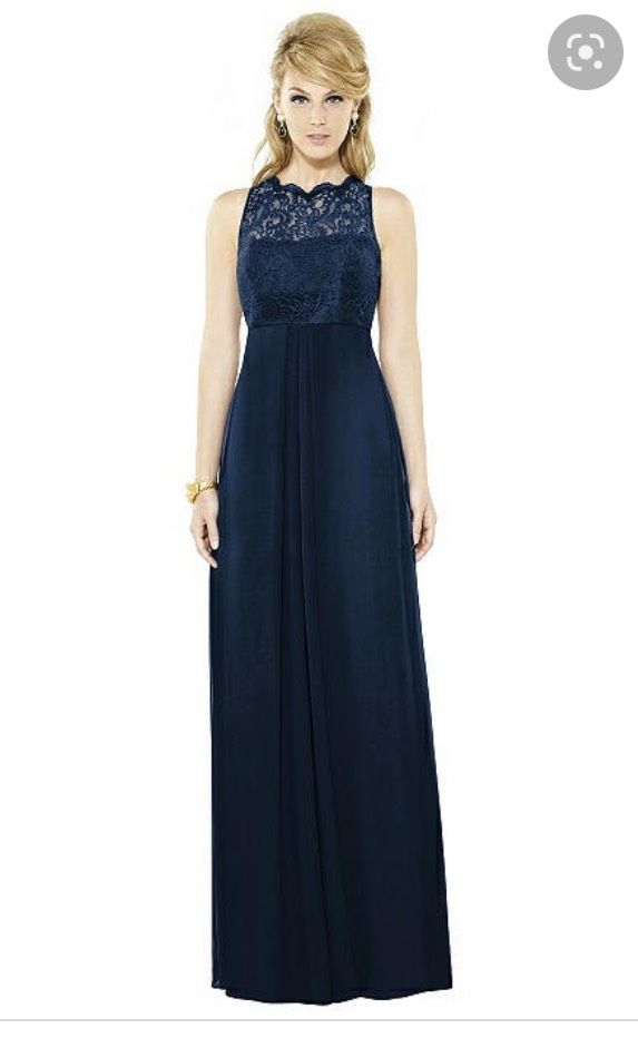 After Six Plus Size 16 Blue Floor Length Maxi on Queenly