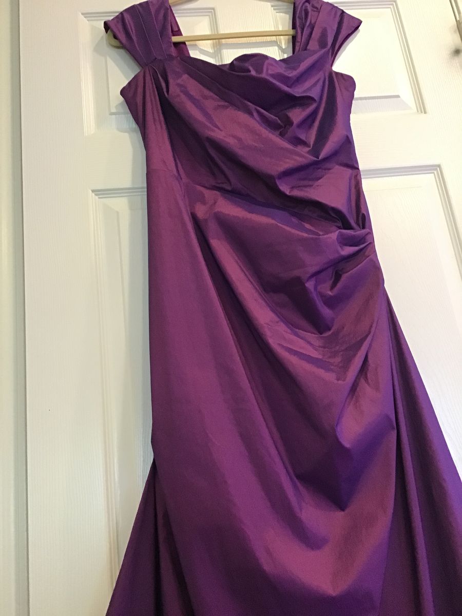 Tadashi Shoji Size 8 Purple A-line Dress on Queenly