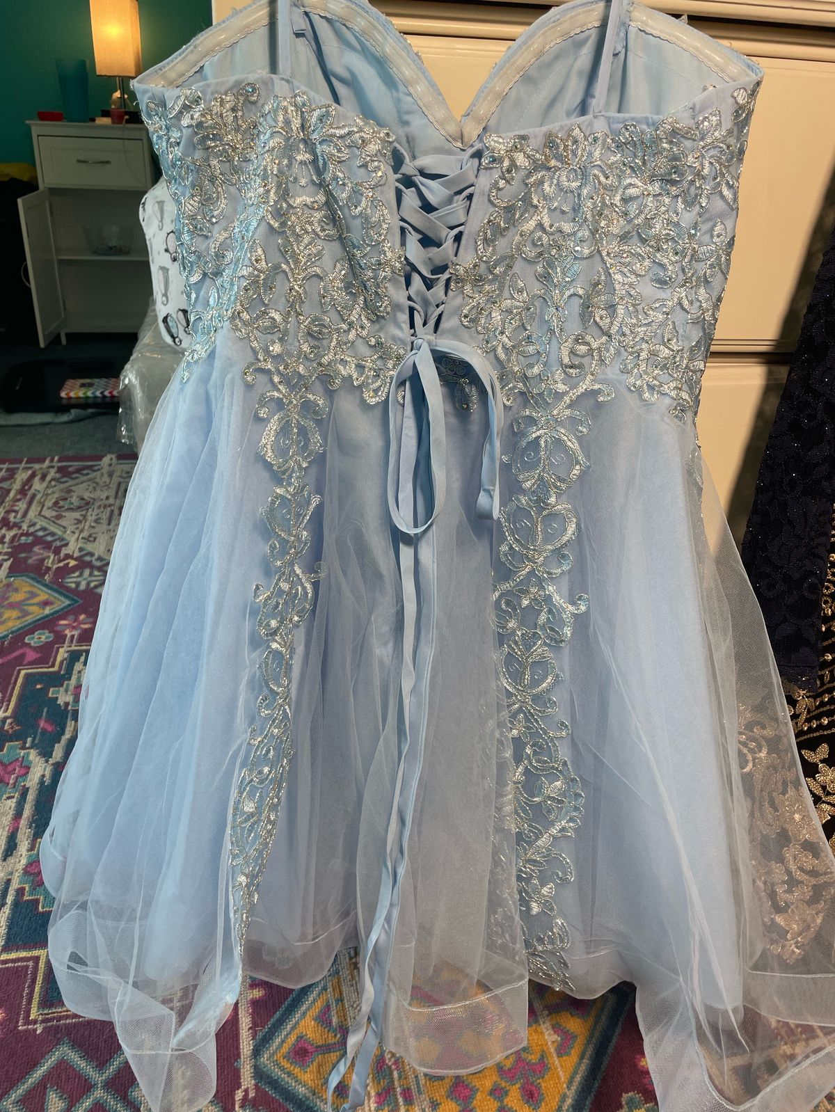 Julie Size 12 Homecoming Blue Ball Gown on Queenly