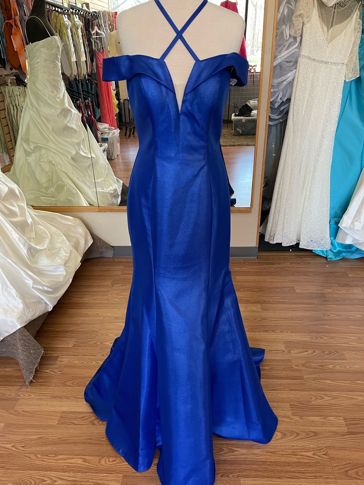 Envious Couture Size 8 Prom Royal Blue Mermaid Dress on Queenly